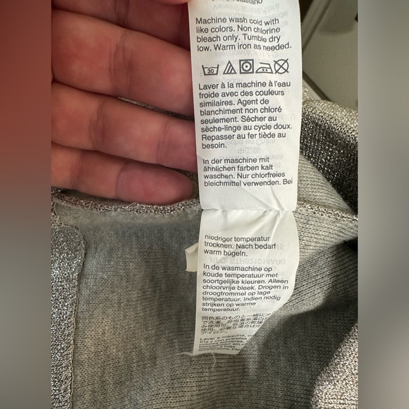 J.CREW Sleeveless Lurex Jumpsuit Silver Black Velvet Tie Back Metallic Wide Leg - Picture 15 of 16